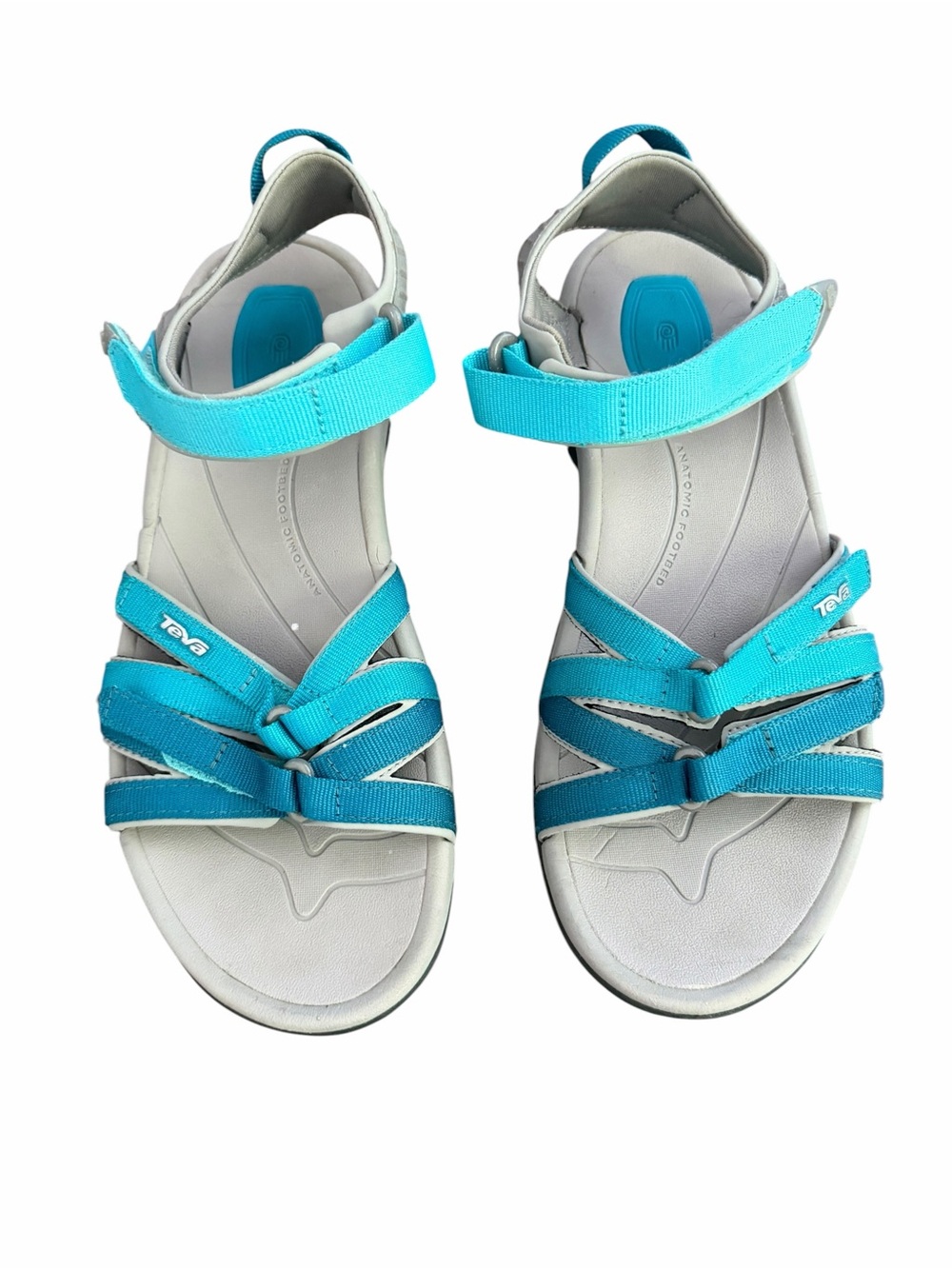 Teva Tirra Sport Sandals Blue Gray Shoc Pad Women’s Size 10